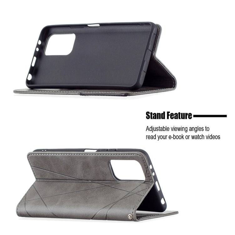 For Xiaomi Redmi Note 10 Pro Rhombus Texture Horizontal Flip Magnetic Leather Case with Holder & Card Slots