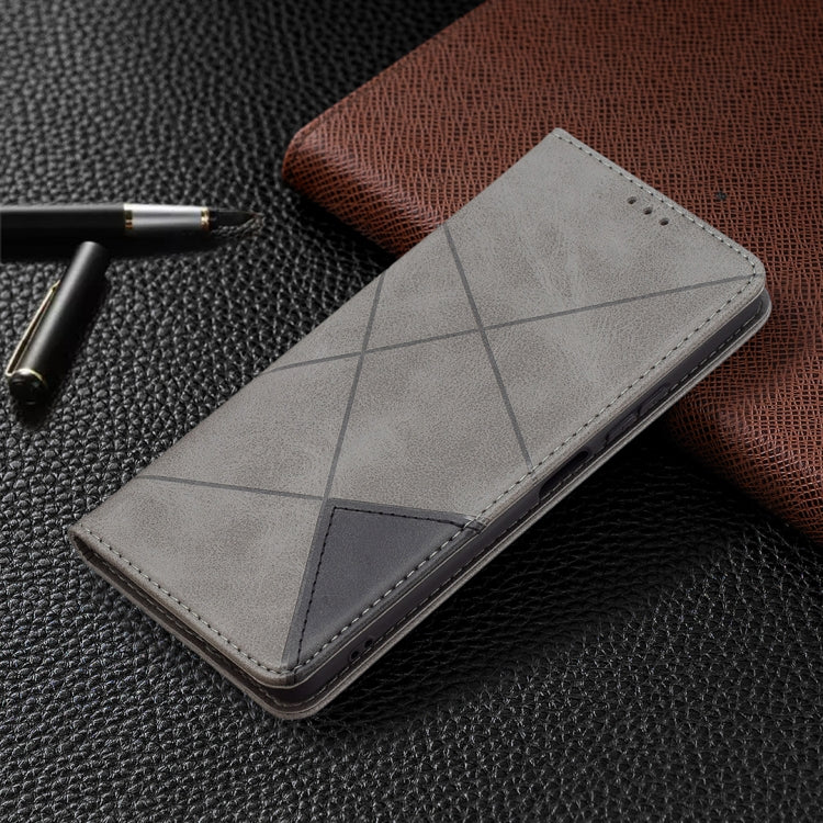 For Xiaomi Redmi Note 10 Pro Rhombus Texture Horizontal Flip Magnetic Leather Case with Holder & Card Slots