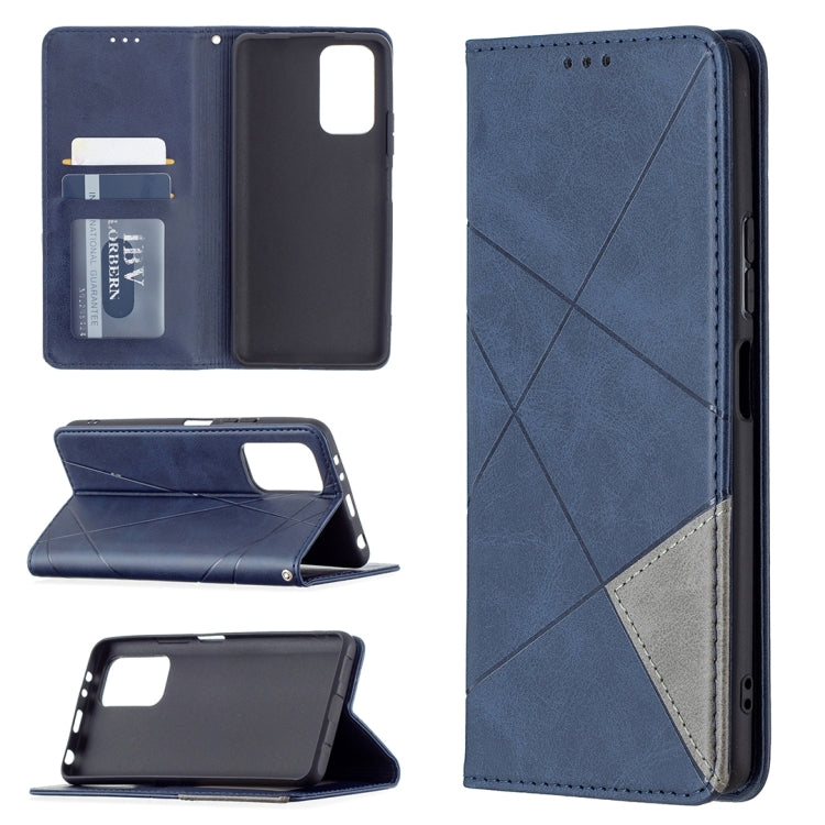 For Xiaomi Redmi Note 10 Pro Rhombus Texture Horizontal Flip Magnetic Leather Case with Holder & Card Slots