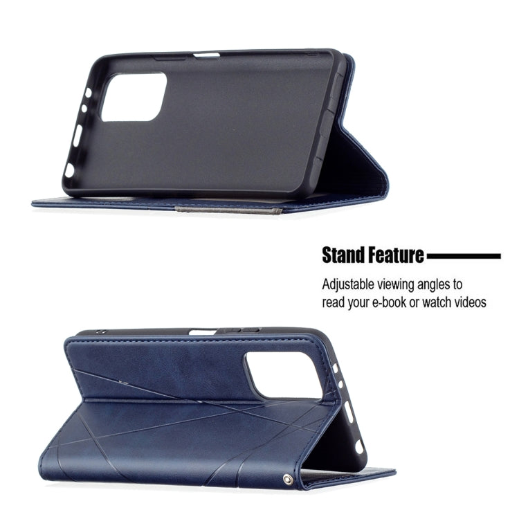 For Xiaomi Redmi Note 10 Pro Rhombus Texture Horizontal Flip Magnetic Leather Case with Holder & Card Slots