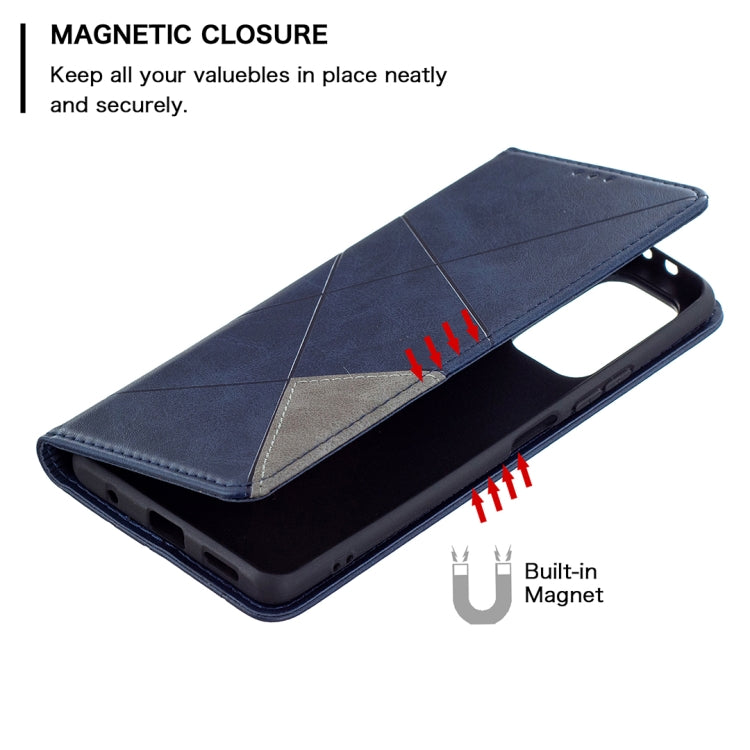 For Xiaomi Redmi Note 10 Pro Rhombus Texture Horizontal Flip Magnetic Leather Case with Holder & Card Slots