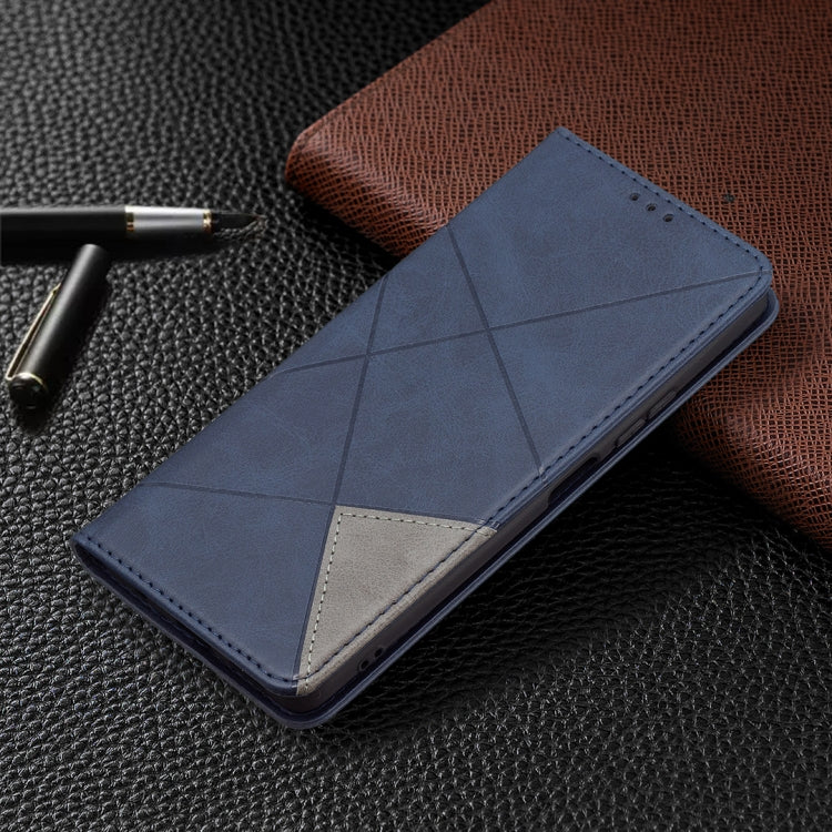 For Xiaomi Redmi Note 10 Pro Rhombus Texture Horizontal Flip Magnetic Leather Case with Holder & Card Slots