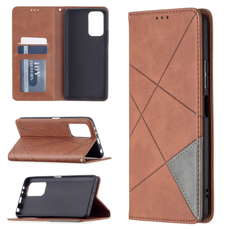 For Xiaomi Redmi Note 10 Pro Rhombus Texture Horizontal Flip Magnetic Leather Case with Holder & Card Slots