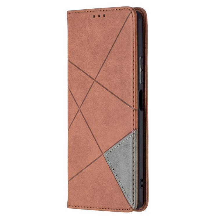 For Xiaomi Redmi Note 10 Pro Rhombus Texture Horizontal Flip Magnetic Leather Case with Holder & Card Slots