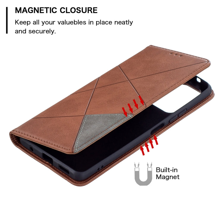 For Xiaomi Redmi Note 10 Pro Rhombus Texture Horizontal Flip Magnetic Leather Case with Holder & Card Slots