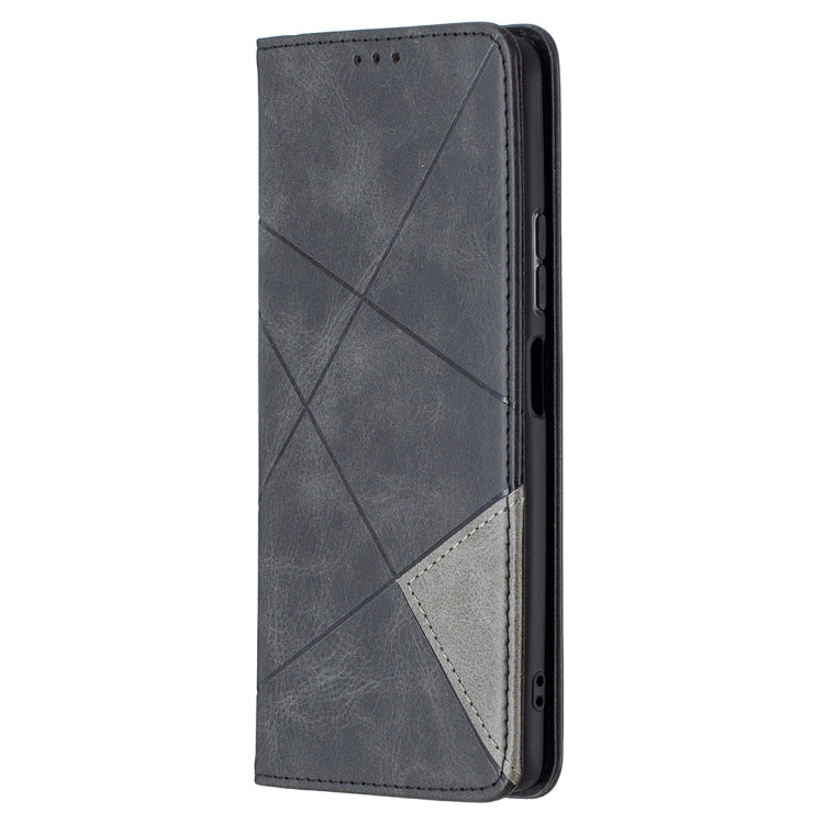 For Xiaomi Redmi Note 10 Pro Rhombus Texture Horizontal Flip Magnetic Leather Case with Holder & Card Slots
