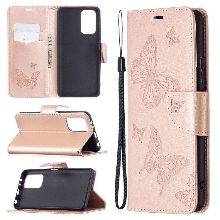 For Xiaomi Redmi Note 10 Pro Two Butterflies Embossing Pattern Horizontal Flip Leather Case with Holder & Card Slot & Wallet & Lanyard