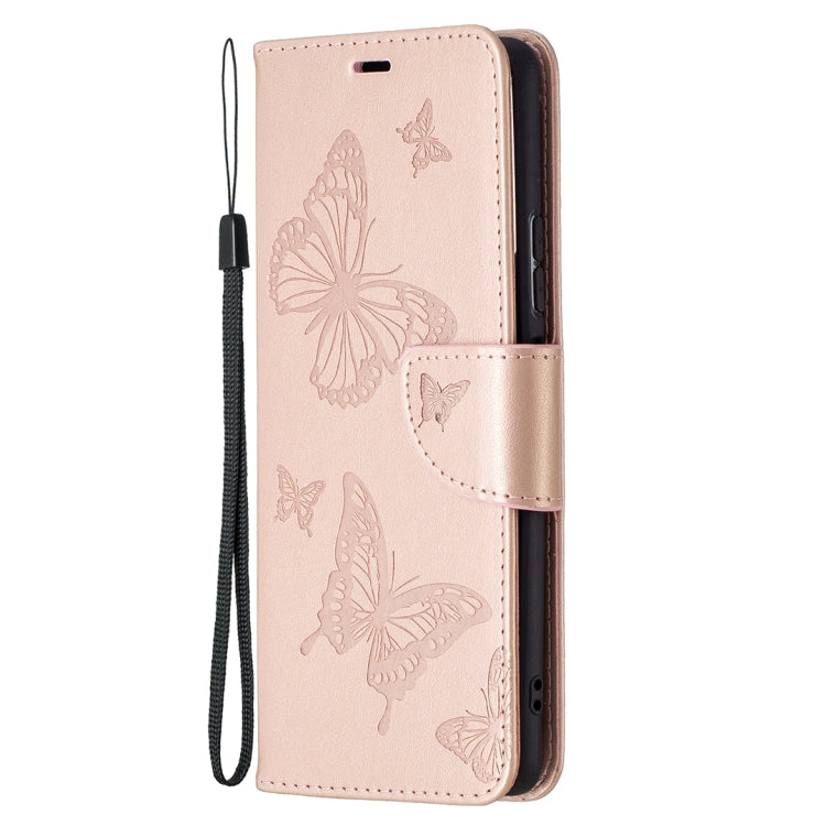 For Xiaomi Redmi Note 10 Pro Two Butterflies Embossing Pattern Horizontal Flip Leather Case with Holder & Card Slot & Wallet & Lanyard