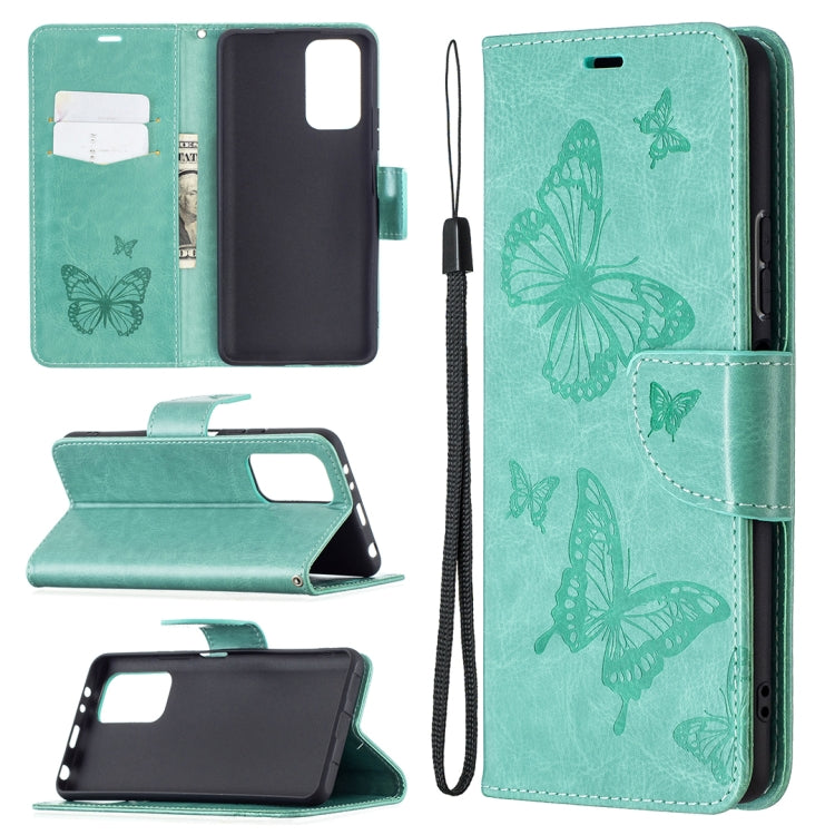 For Xiaomi Redmi Note 10 Pro Two Butterflies Embossing Pattern Horizontal Flip Leather Case with Holder & Card Slot & Wallet & Lanyard