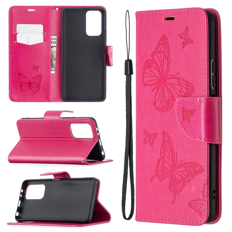For Xiaomi Redmi Note 10 Pro Two Butterflies Embossing Pattern Horizontal Flip Leather Case with Holder & Card Slot & Wallet & Lanyard