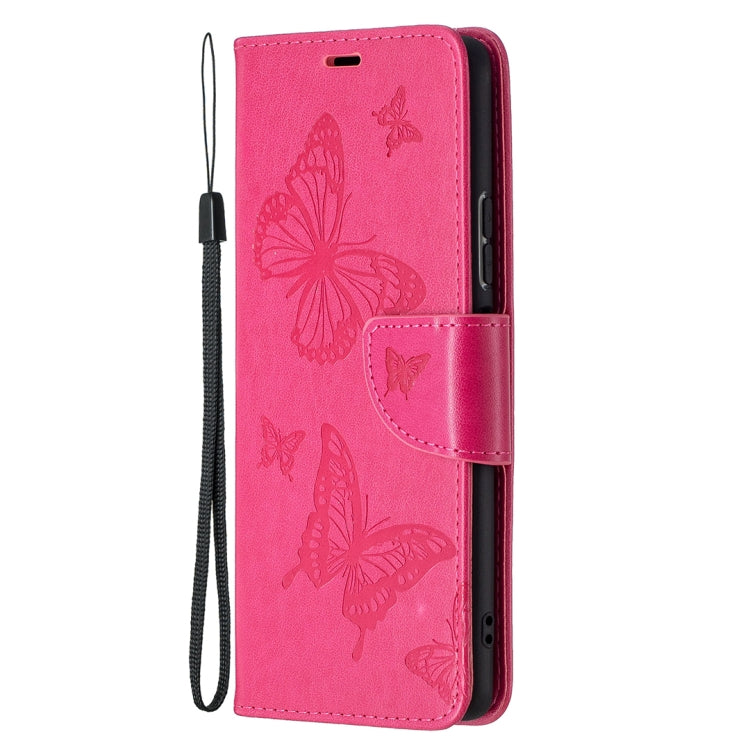 For Xiaomi Redmi Note 10 Pro Two Butterflies Embossing Pattern Horizontal Flip Leather Case with Holder & Card Slot & Wallet & Lanyard