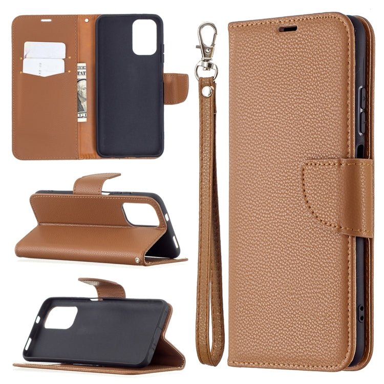 For Xiaomi Redmi Note 10 4G Litchi Texture Pure Color Horizontal Flip Leather Case with Holder & Card Slots & Wallet & Lanyard