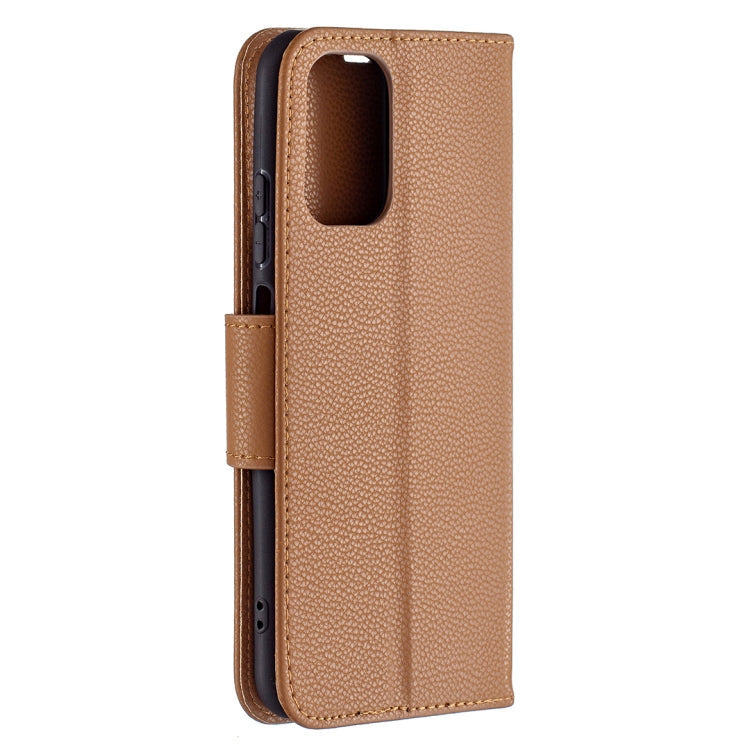 For Xiaomi Redmi Note 10 4G Litchi Texture Pure Color Horizontal Flip Leather Case with Holder & Card Slots & Wallet & Lanyard