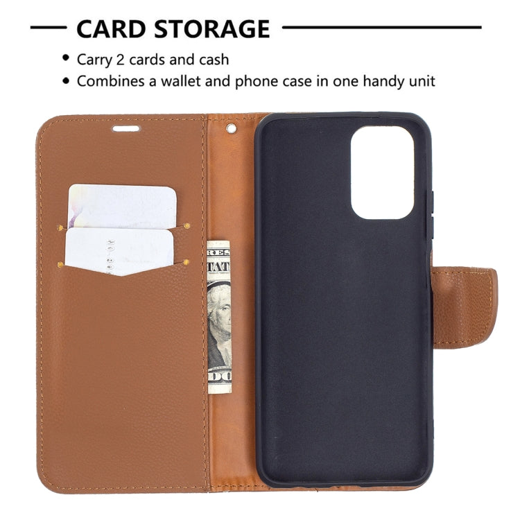 For Xiaomi Redmi Note 10 4G Litchi Texture Pure Color Horizontal Flip Leather Case with Holder & Card Slots & Wallet & Lanyard