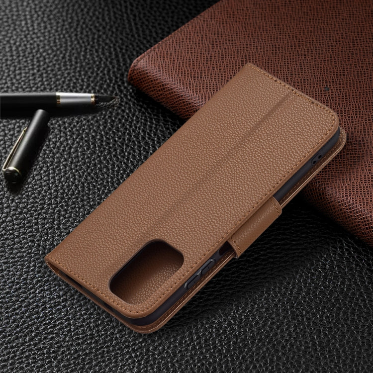 For Xiaomi Redmi Note 10 4G Litchi Texture Pure Color Horizontal Flip Leather Case with Holder & Card Slots & Wallet & Lanyard
