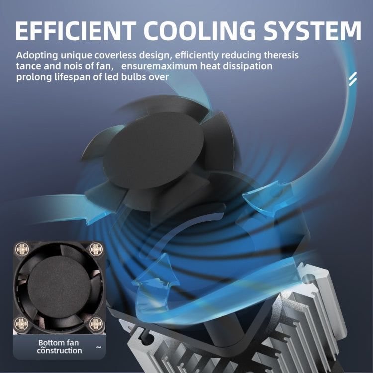 M5 H11 / H8 / H9 2 PCS DC9-36V / 25W / 6000K / 2500LM IP68 Waterproof Car LED Headlight(Cold White Light)