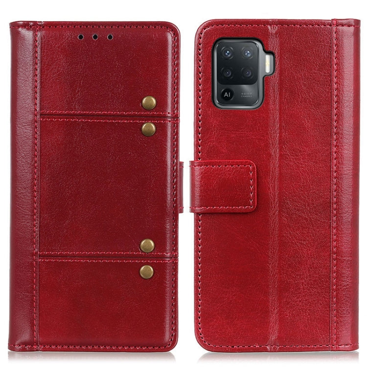 For OPPO A94 Peas Crazy Horse Texture Horizontal Flip Leather Case with Holder & Card Slots & Wallet