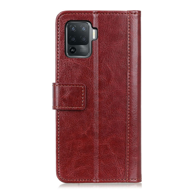 For OPPO A94 Peas Crazy Horse Texture Horizontal Flip Leather Case with Holder & Card Slots & Wallet