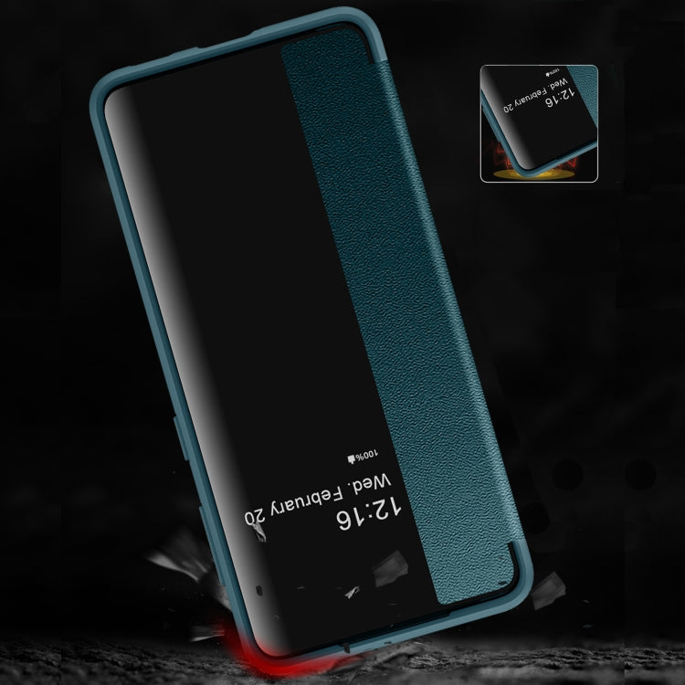 For Samsung Galaxy S21 5G Magnetic Side Window View Shockproof Horizontal Flip Leather Case