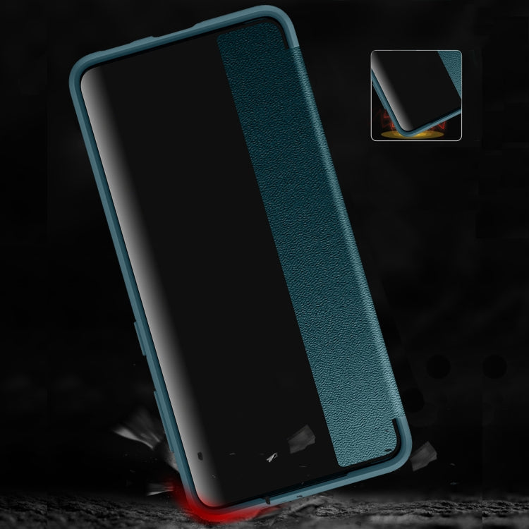 For Samsung Galaxy S21 5G Magnetic Side Window View Shockproof Horizontal Flip Leather Case