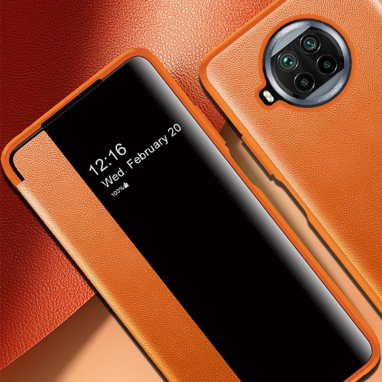 For Xiaomi Mi 10T Lite Magnetic Side Window View Shockproof Horizontal Flip Leather Case