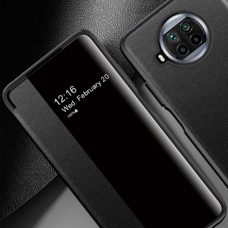 For Xiaomi Mi 10T Lite Magnetic Side Window View Shockproof Horizontal Flip Leather Case