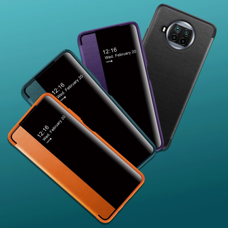 For Xiaomi Mi 10T Lite Magnetic Side Window View Shockproof Horizontal Flip Leather Case