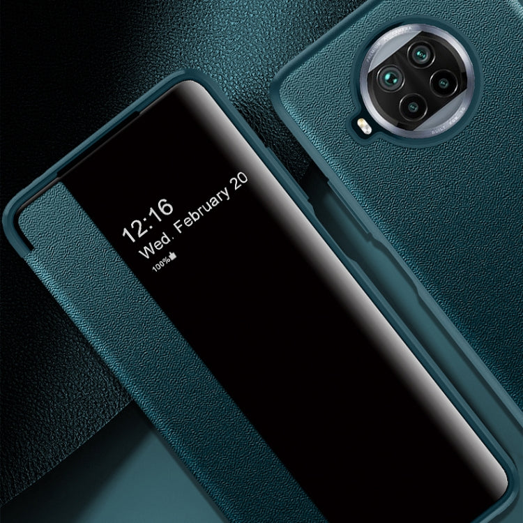 For Xiaomi Mi 10T Lite Magnetic Side Window View Shockproof Horizontal Flip Leather Case
