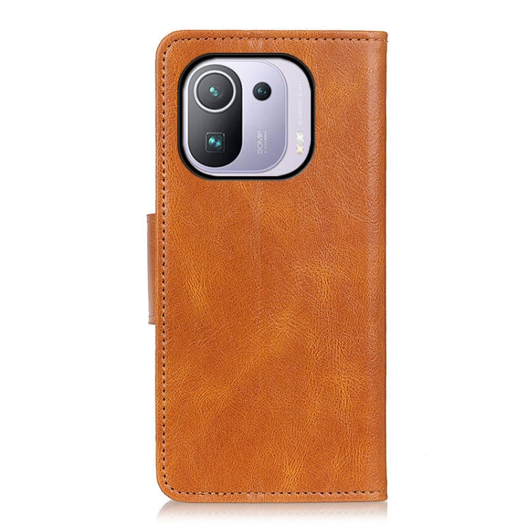 For Xiaomi Mi 11 Pro Mirren Crazy Horse Texture Horizontal Flip Leather Case with Holder & Card Slots & Wallet