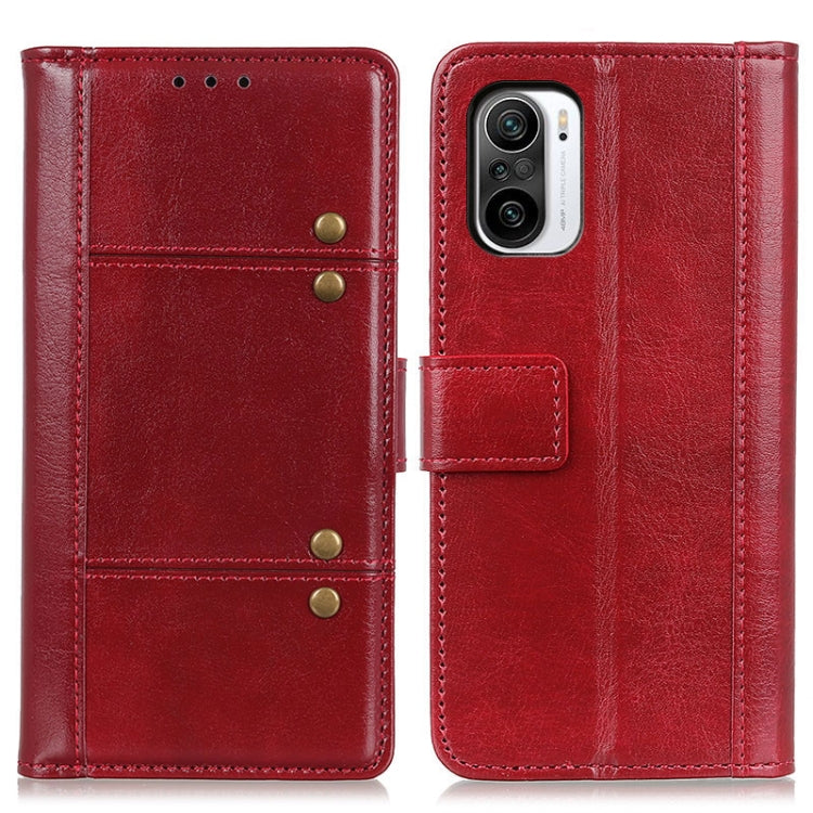 For Xiaomi Redmi K40 Peas Crazy Horse Texture Horizontal Flip Leather Case with Holder & Card Slots & Wallet