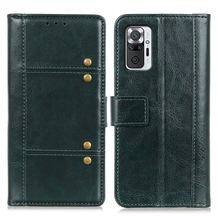 For Xiaomi Redmi Note 10 Pro Peas Crazy Horse Texture Horizontal Flip Leather Case with Holder & Card Slots & Wallet