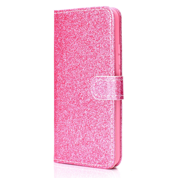 For Xiaomi Redmi Note 10 Glitter Powder Horizontal Flip Leather Case with Card Slots & Holder & Photo Frame & Wallet