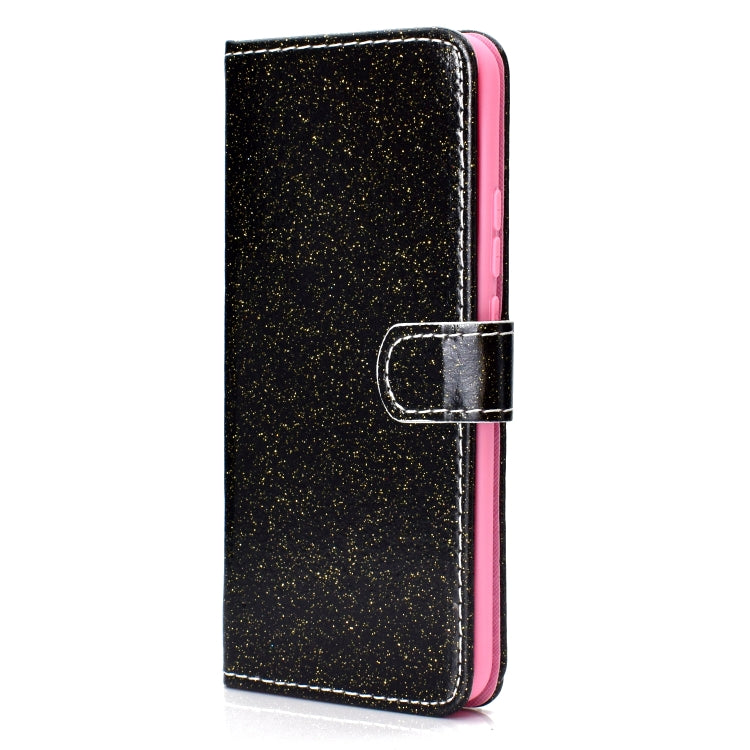 For Xiaomi Redmi Note 10 Glitter Powder Horizontal Flip Leather Case with Card Slots & Holder & Photo Frame & Wallet