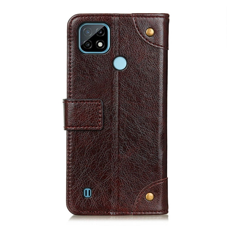 For OPPO Realme C21 Copper Buckle Nappa Texture Horizontal Flip Leather Case with Holder & Card Slots & Wallet