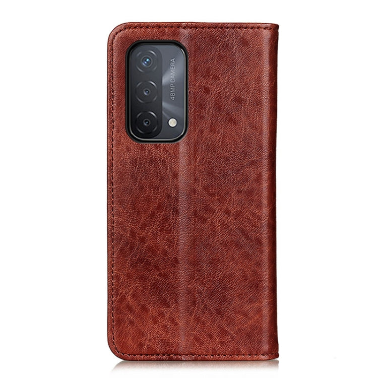 For OPPO A93 / A54 / A74 5G Magnetic Crazy Horse Texture Horizontal Flip Leather Case with Holder & Card Slots & Wallet