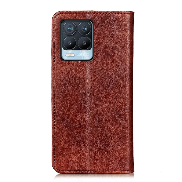 For OPPO Realme 8 / 8 Pro Magnetic Crazy Horse Texture Horizontal Flip Leather Case with Holder & Card Slots & Wallet