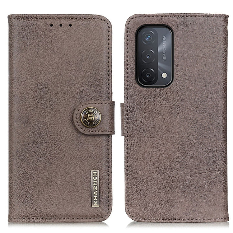 For OPPO A93 5G / A54 5G / A74 5G KHAZNEH Cowhide Texture Horizontal Flip Leather Case with Holder & Card Slots & Wallet