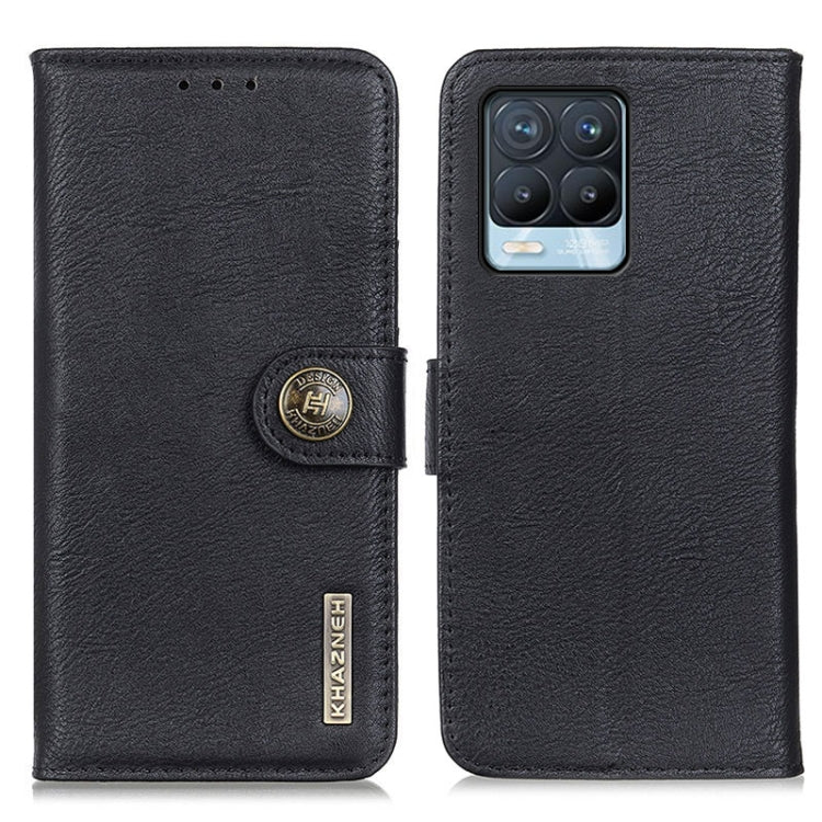 For OPPO Realme 8 / 8 Pro KHAZNEH Cowhide Texture Horizontal Flip Leather Case with Holder & Card Slots & Wallet