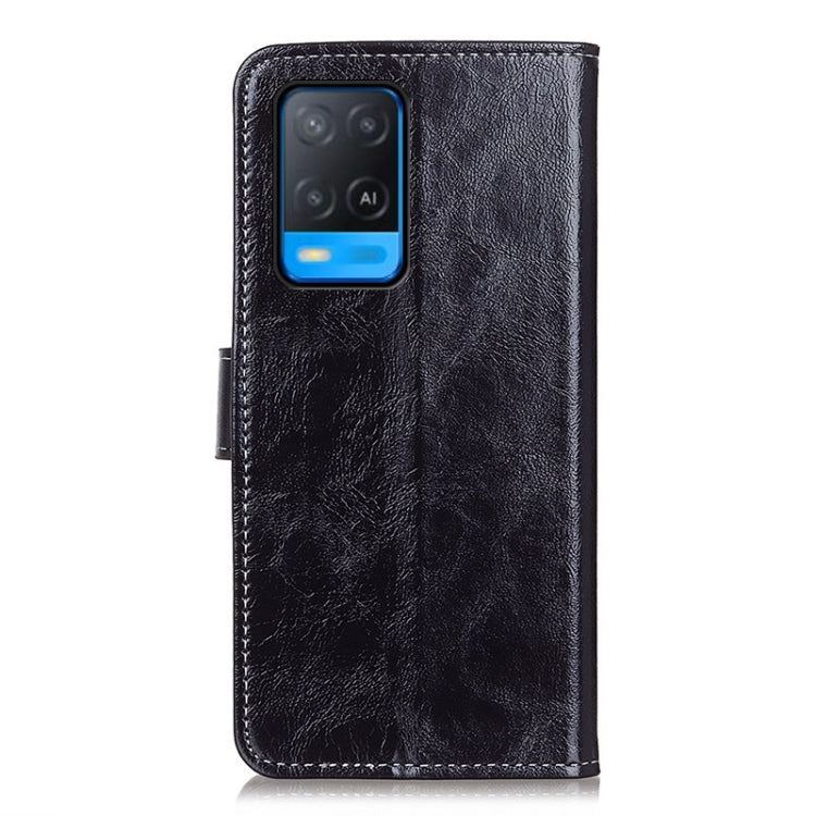 For OPPO A54 4G Retro Crazy Horse Texture Horizontal Flip Leather Case with Holder & Card Slots & Photo Frame & Wallet