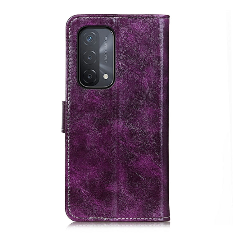 For OPPO A93 / A54 / A74 5G Retro Crazy Horse Texture Horizontal Flip Leather Case with Holder & Card Slots & Photo Frame & Wallet