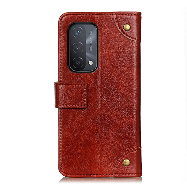 For OPPO A93 5G / A54 5G / A74 5G Copper Buckle Nappa Texture Horizontal Flip Leather Case with Holder & Card Slots & Wallet