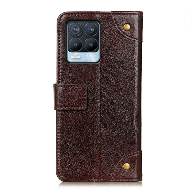 For OPPO Realme 8 / Realme 8 Pro Copper Buckle Nappa Texture Horizontal Flip Leather Case with Holder & Card Slots & Wallet