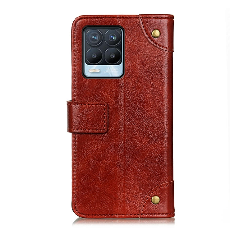 For OPPO Realme 8 / Realme 8 Pro Copper Buckle Nappa Texture Horizontal Flip Leather Case with Holder & Card Slots & Wallet