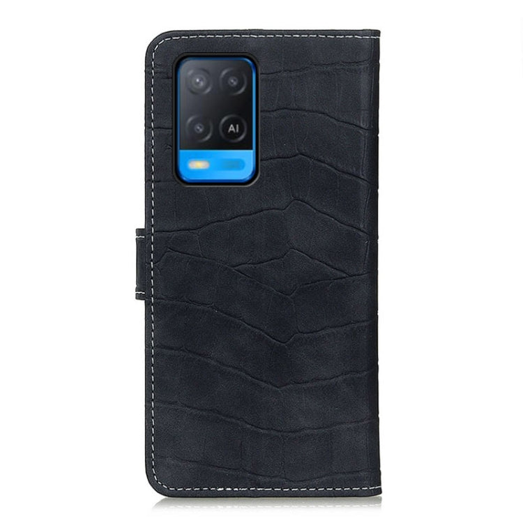 For OPPO A54 4G Crocodile Texture Horizontal Flip Leather Case with Holder & Card Slots & Wallet