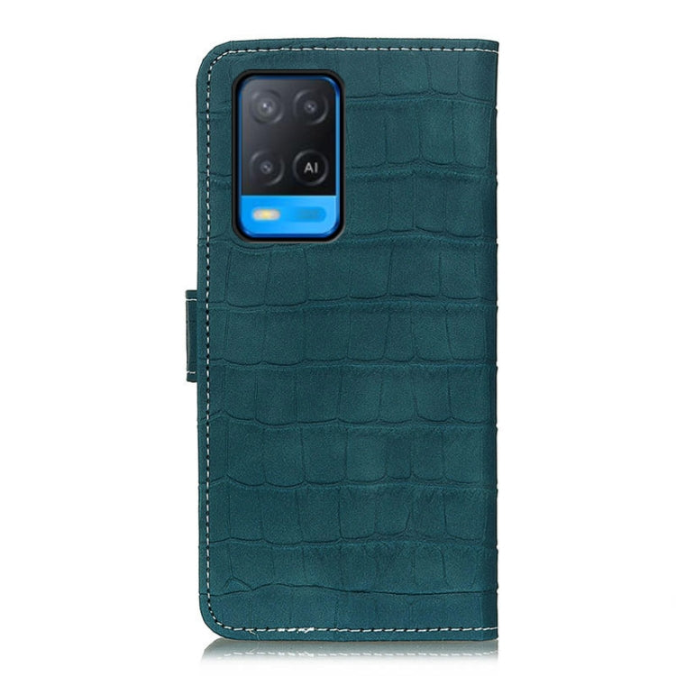 For OPPO A54 4G Crocodile Texture Horizontal Flip Leather Case with Holder & Card Slots & Wallet