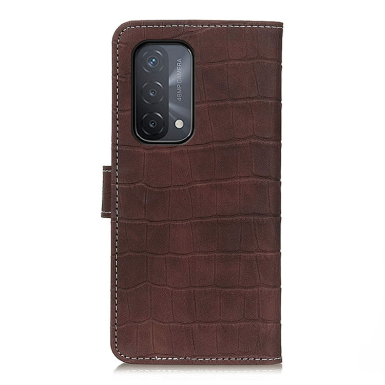 For OPPO A93 5G / A54 5G / A74 5G Crocodile Texture Horizontal Flip Leather Case with Holder & Card Slots & Wallet
