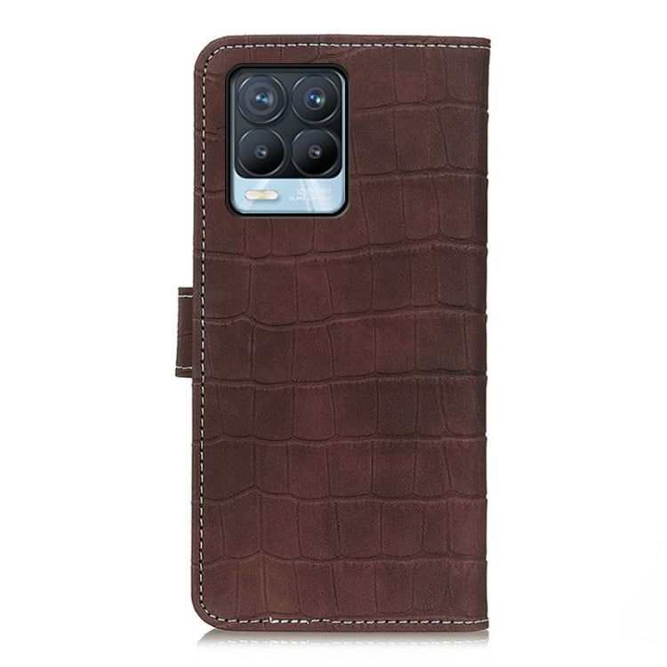 For OPPO Realme 8 / Realme 8 Pro Crocodile Texture Horizontal Flip Leather Case with Holder & Card Slots & Wallet