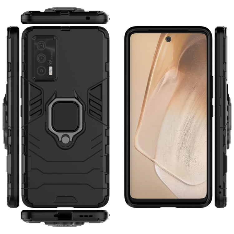 For vivo iQOO Neo5 PC + TPU Shockproof Protective Case with Magnetic Ring Holder