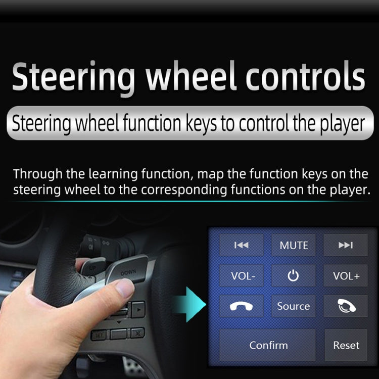 9601G Car 7 inch Telescopic Screen Bluetooth MP5 Supports FM / AUX / U Disk / Mobile Phone Interconnection / GPS