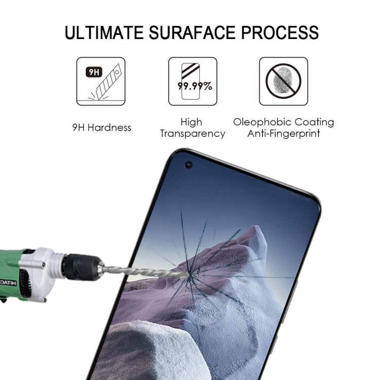 For Xiaomi Mi 11 Ultra 25 PCS Full Glue 9H HD 3D Curved Edge Tempered Glass Film(Black)